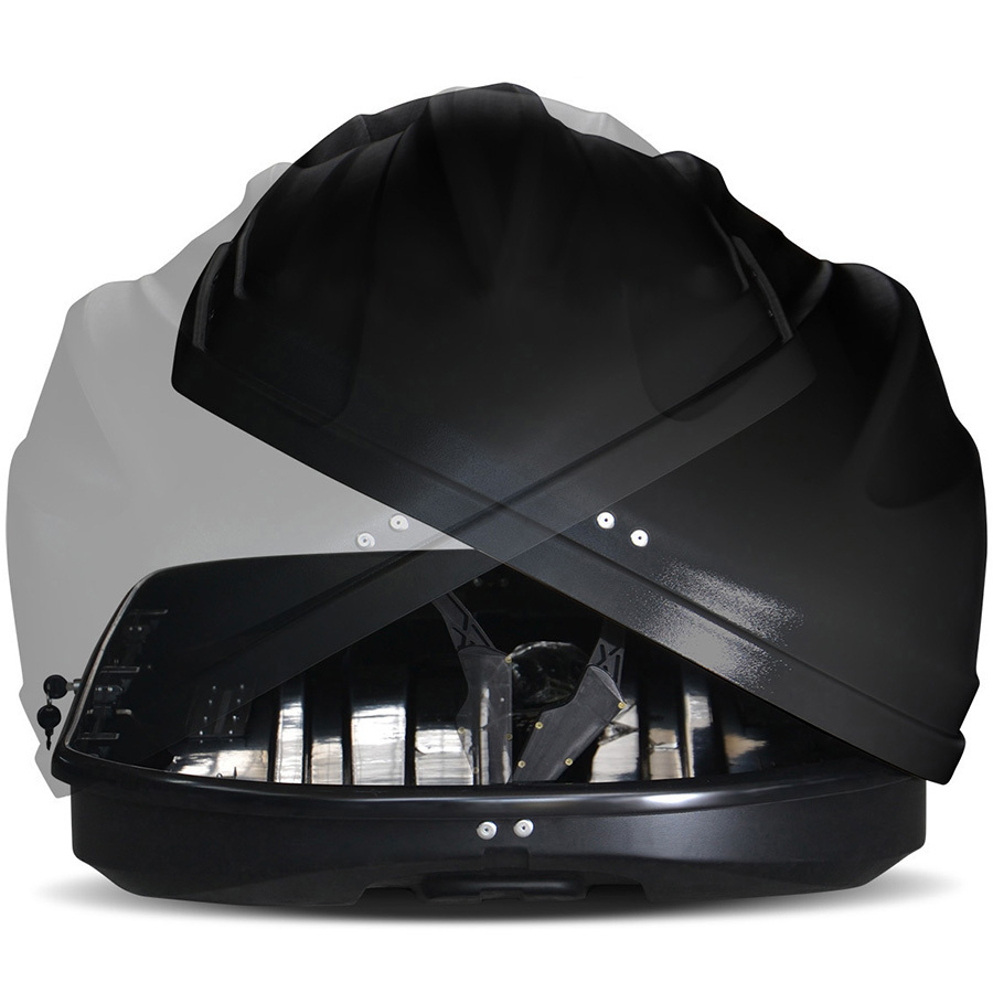Автобокс Turino Чёрный тиснение, 360 л